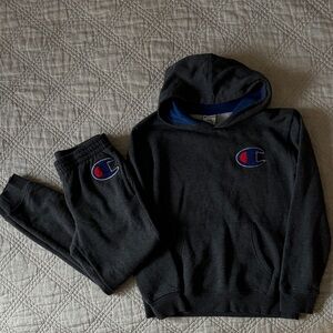 Champion Dark Gray Hoodie and Joggers Set